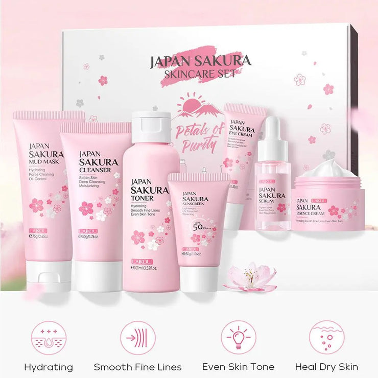 LAIKOU 7pcs Sakura  Skin Care GIFT SET